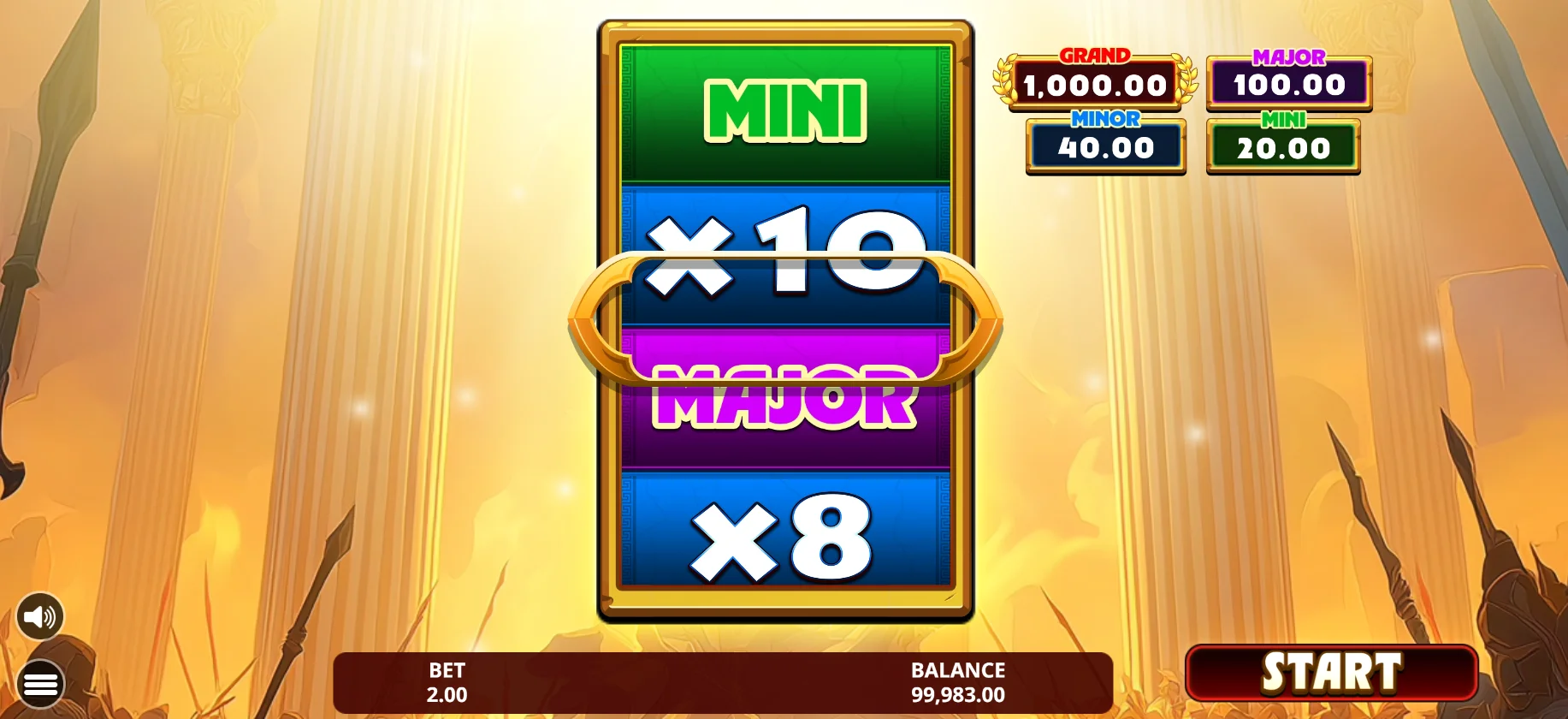 Law of Athena – Start des Treasure Bonus mit einem Preisrad